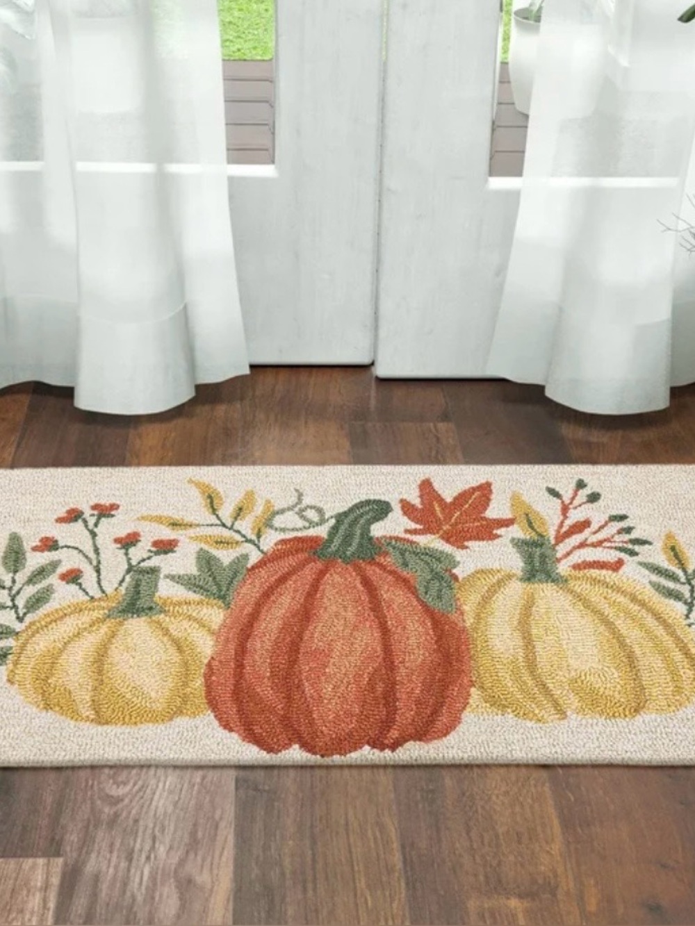 Kitchen mat, doormat, Pumpkin Trio Fall Harvest